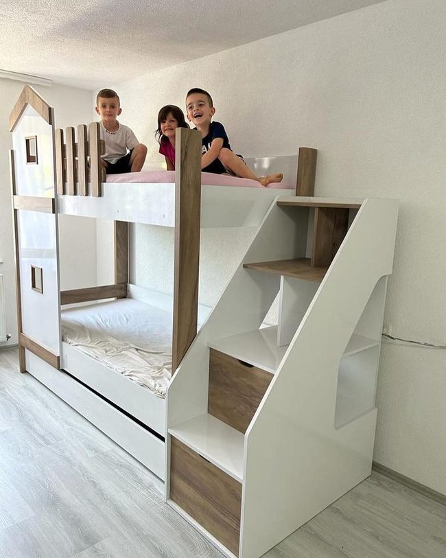 House-Shaped Loft With Hidden Storage