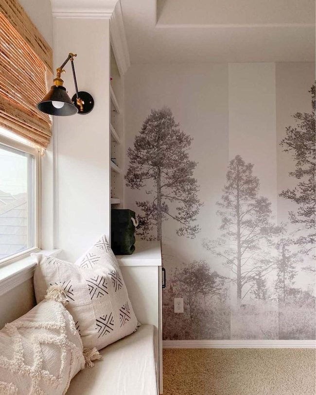 Forest Wallpaper Reading Nook