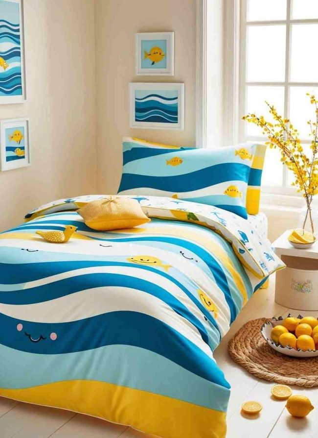 Daylit Ocean Waves Bedding