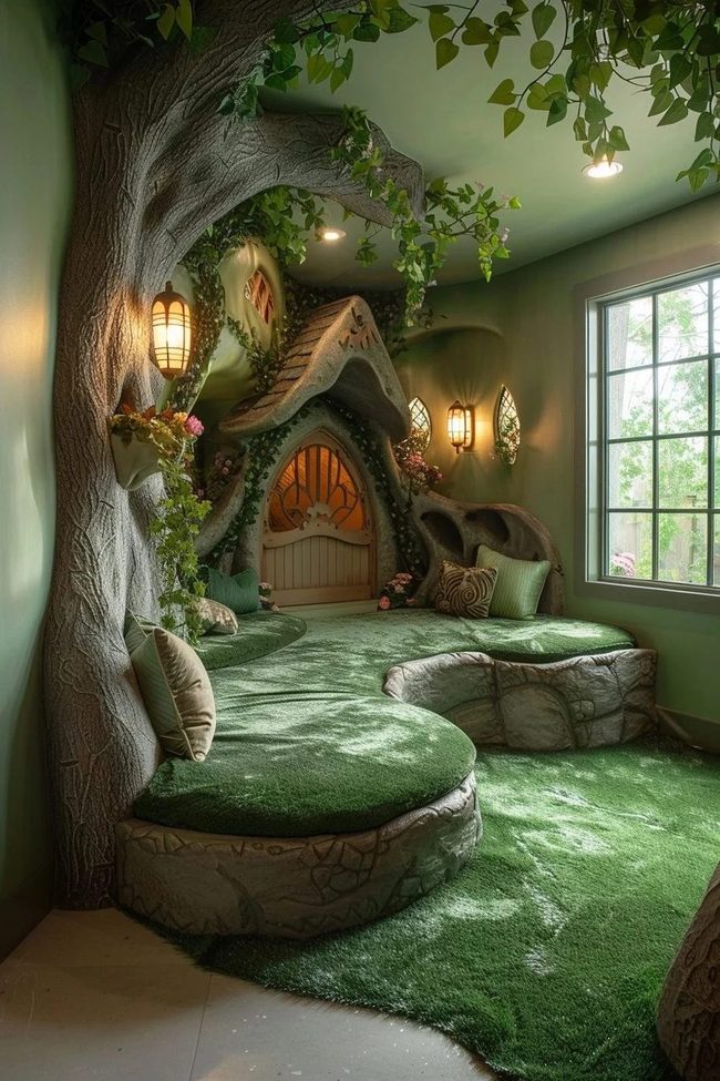 Forest Canopy Retreat Kids' Room
