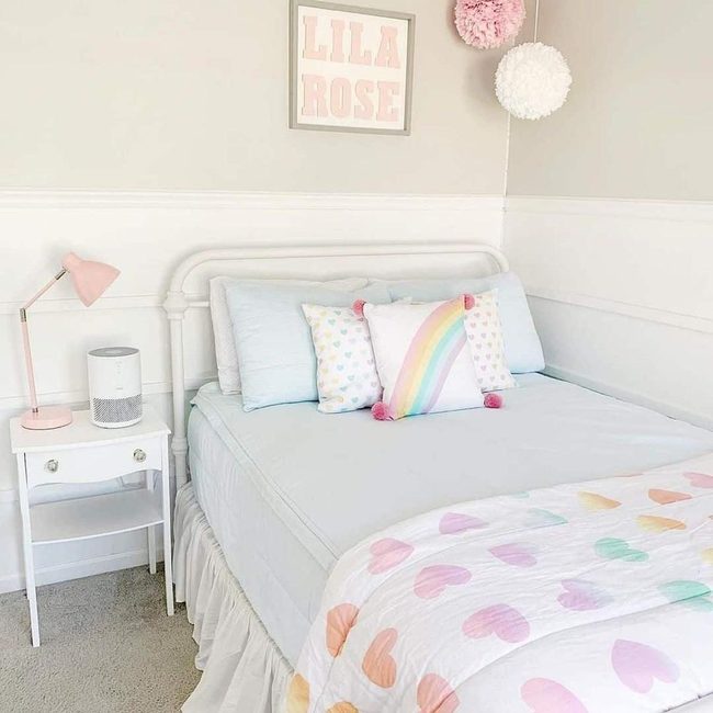 Rainbow Bedding On Crisp White