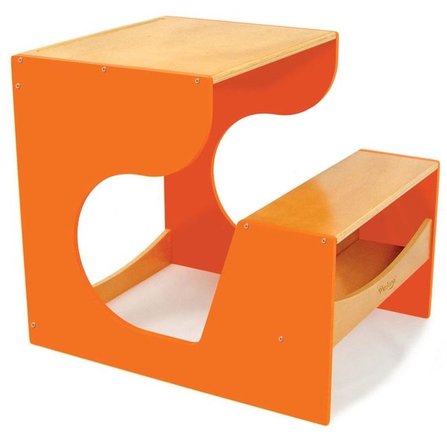 Orange Frame Wood Storage