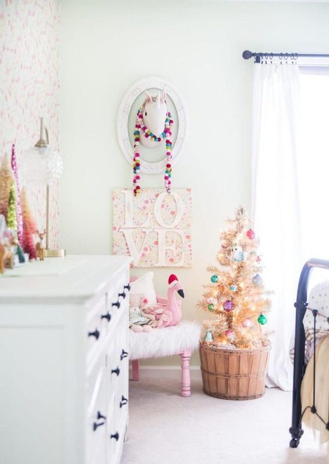Pink Unicorn Head Wall Feature