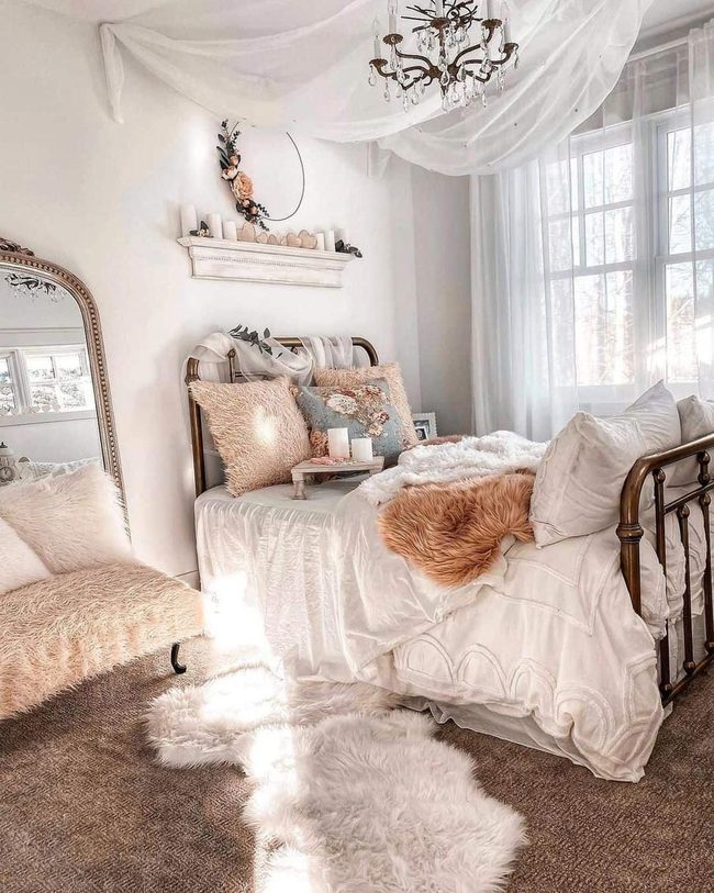 Soft Fur Brass Bedroom