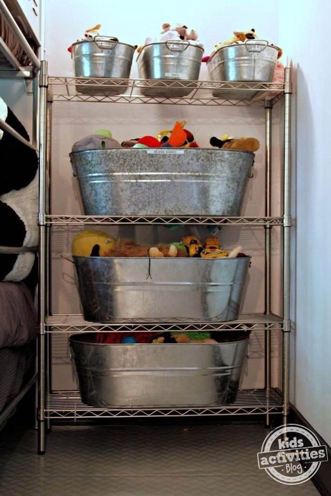 Galvanized Steel Toy Storage