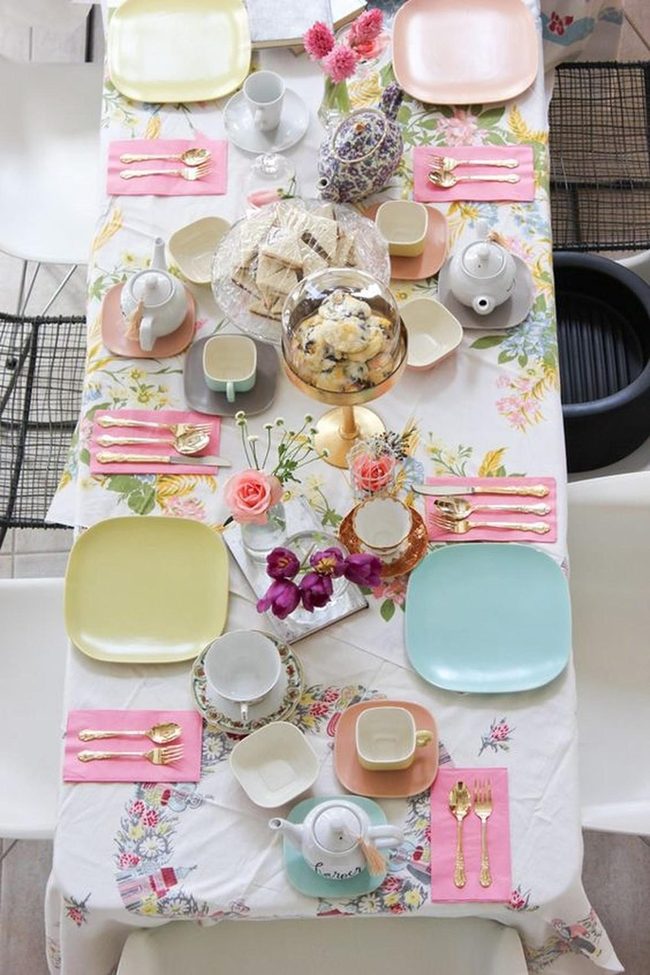 Pastel Afternoon Tea Service