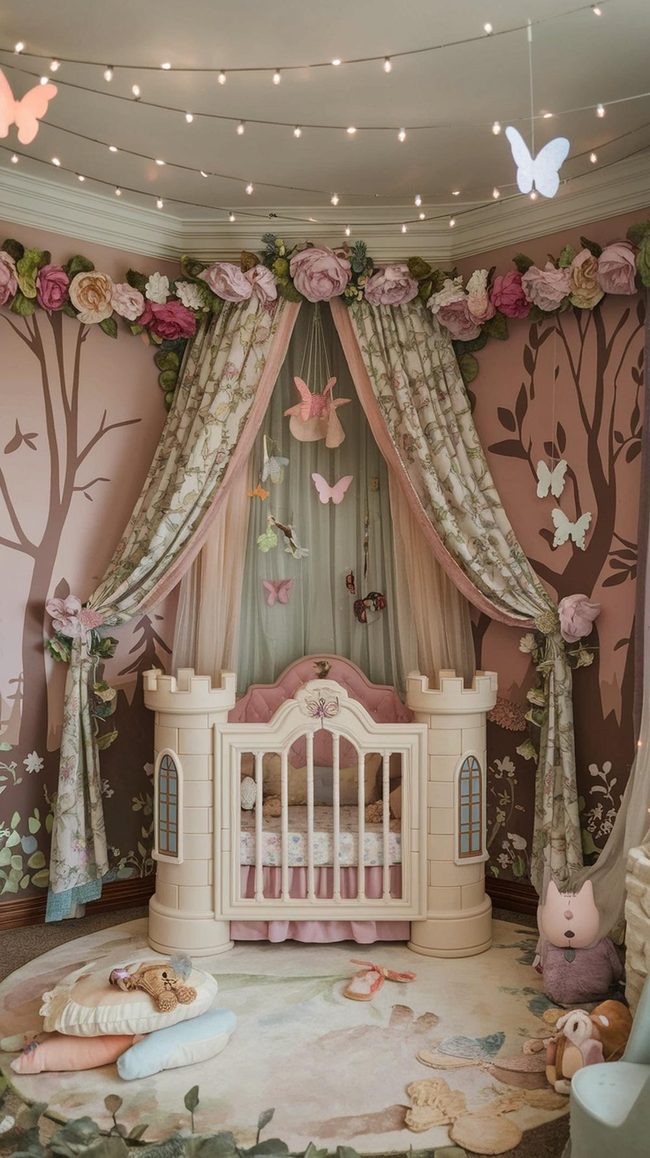 Castle Crib With Fairy Light Dreams