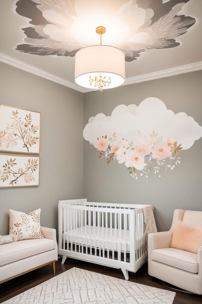Painted Clouds Above Baby