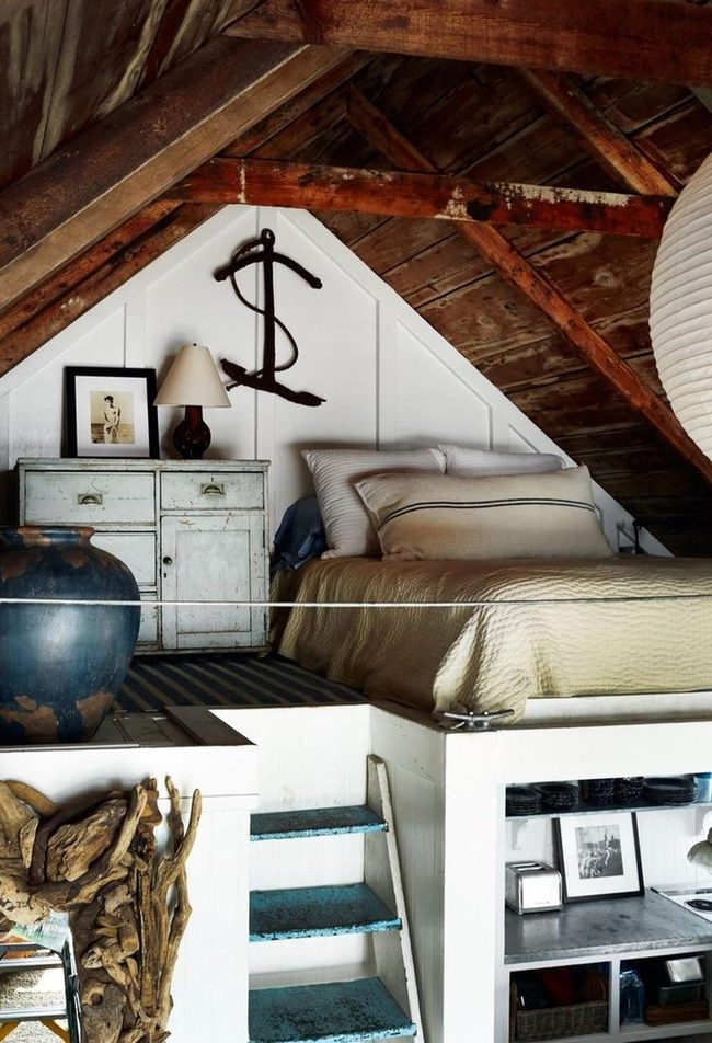 Blue Staircase Attic Retreat