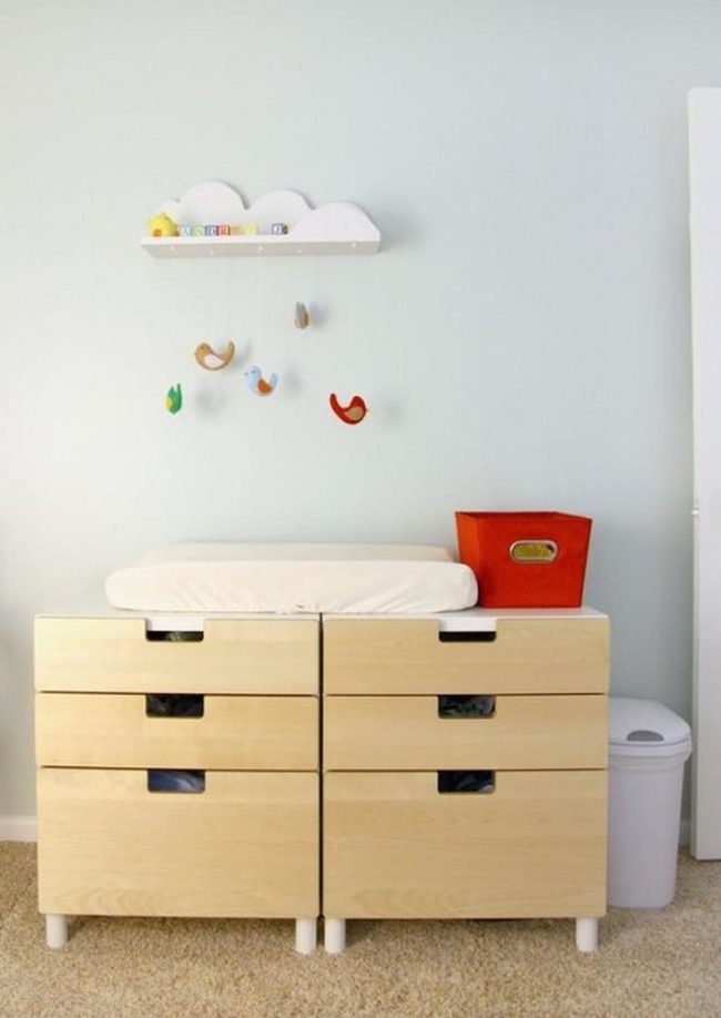 Red Storage Box Nursery Corner
