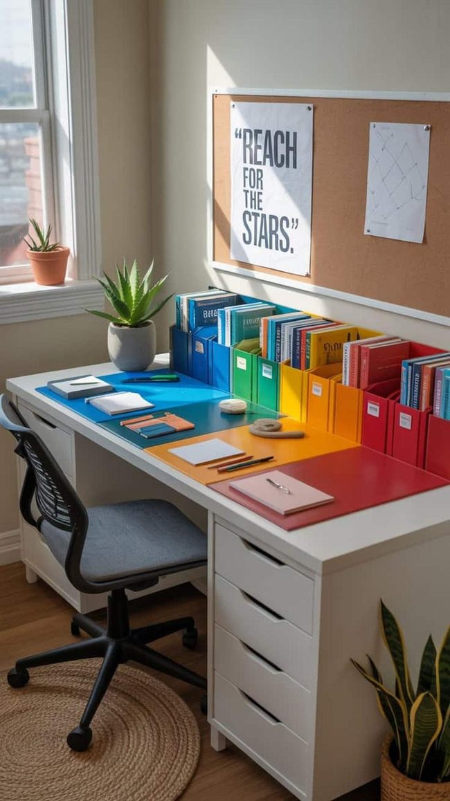 Rainbow Label Storage System