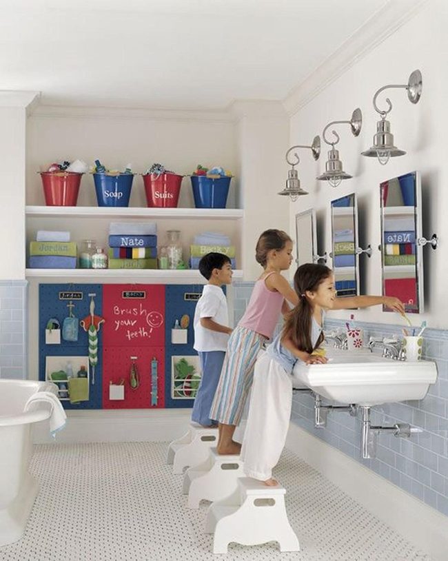 Red Habit Board Kids Bathroom