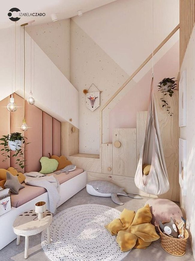 Pink Swing Bedroom For Dreamers