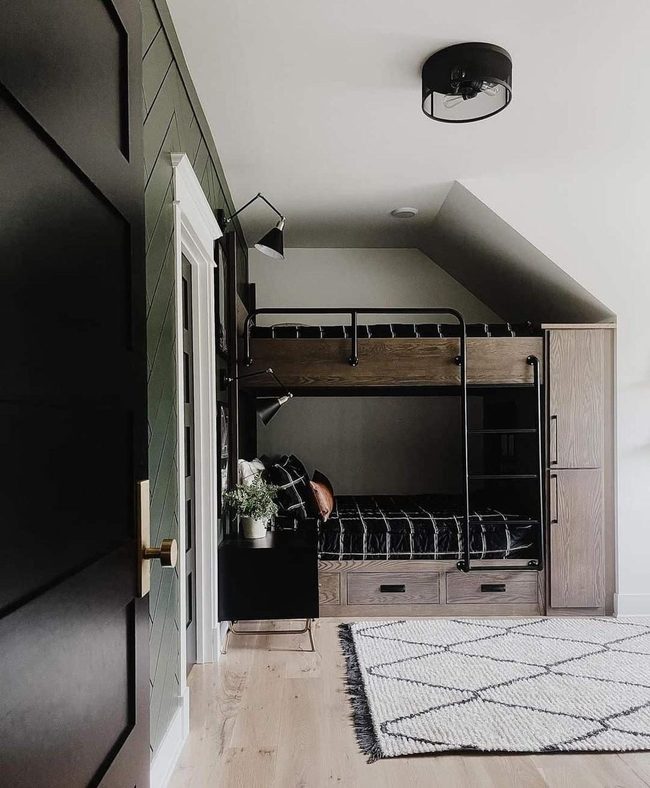 Metal and Wood Bunk Beds
