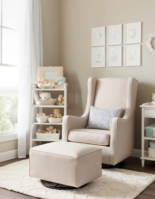 Cushioned Glider for Gentle Rocking