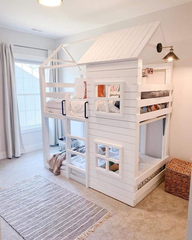 White Playhouse Bed Statement