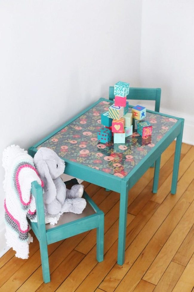 Teal Furniture Blocks And Bunny