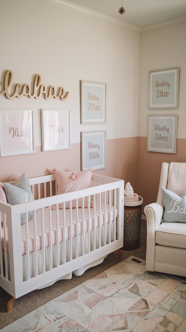 Personalized Name Sign Above Crib