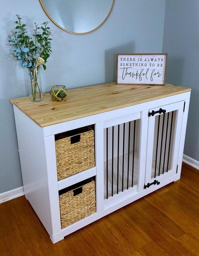 Blue Farmhouse Storage Nook