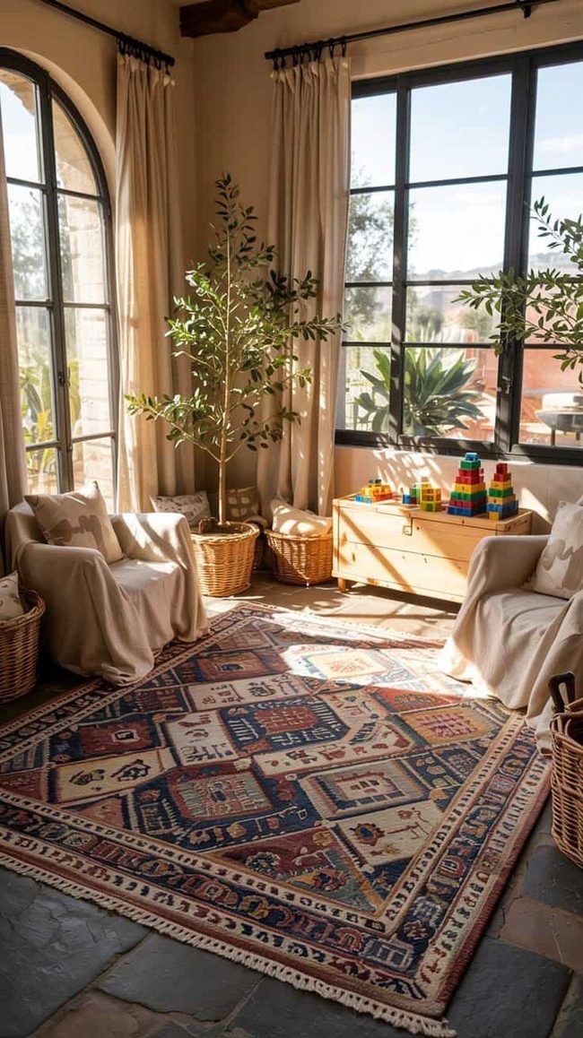Geometric Prints Define Play Zones