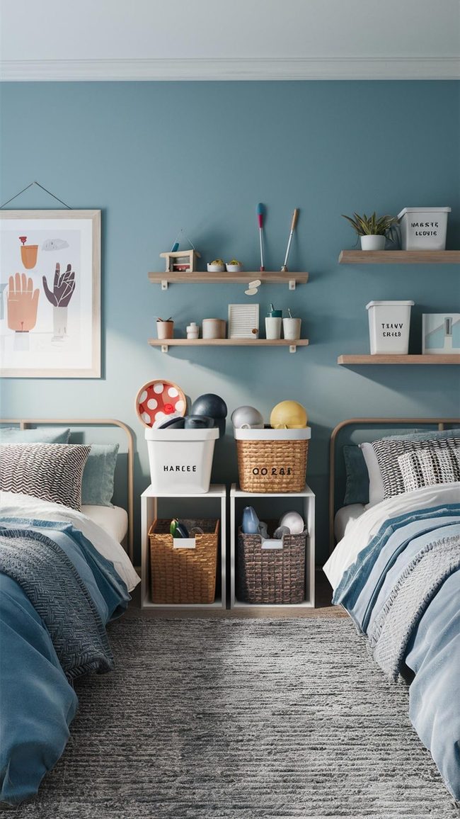 Colorful Bins Keep Kids Organized