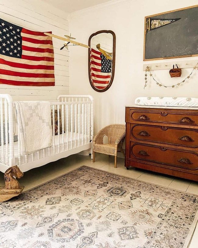 Patriotic Nursery with Vintage Charm