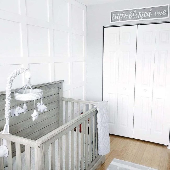 Gray and White Nursery Comfort