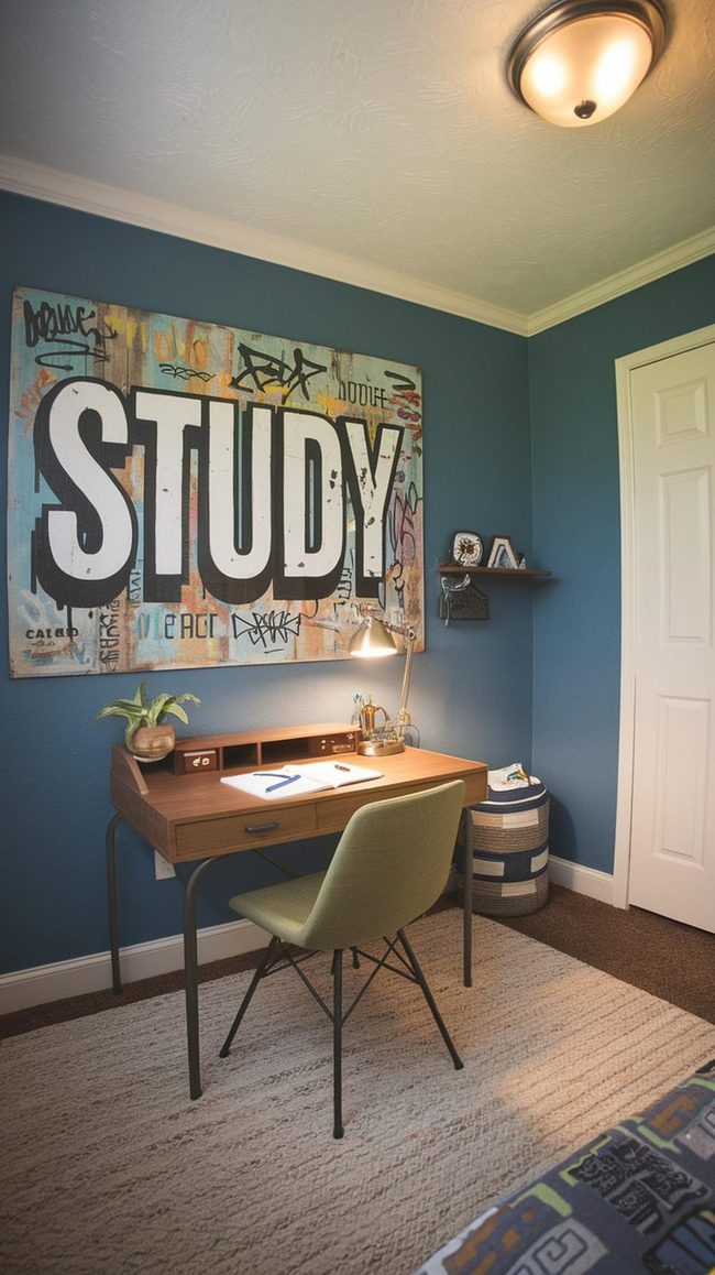 Focused Learning Corner with Bright Desk Lamp