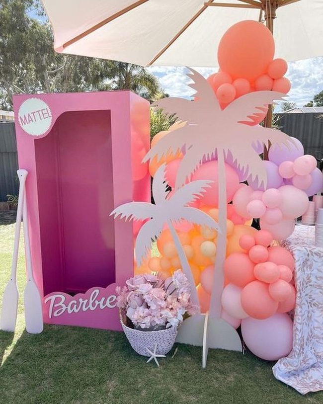 Pink Balloon Party Backdrop