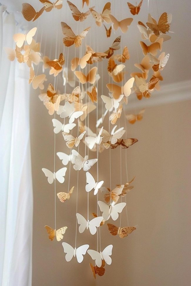 Floating Butterflies Above Crib