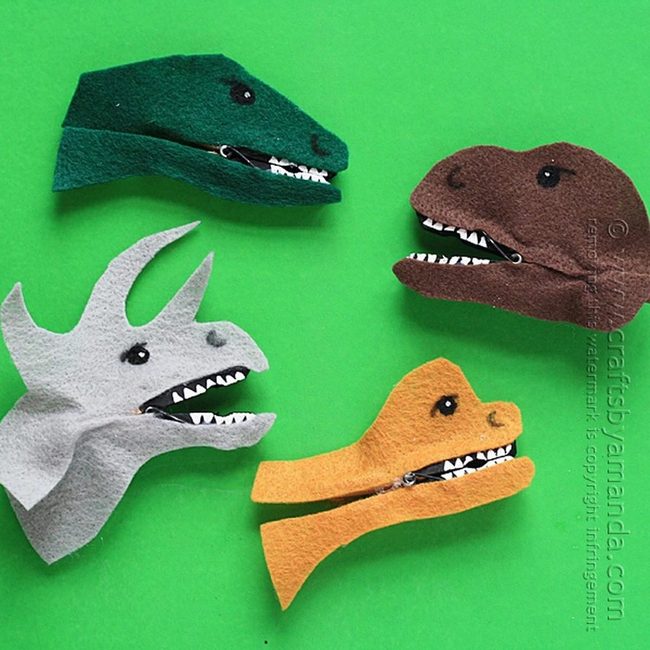 Colorful Dinosaur Hand Puppets
