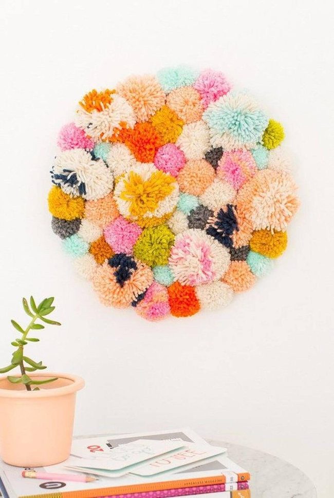 Fluffy Pom-Pom Wall Decor
