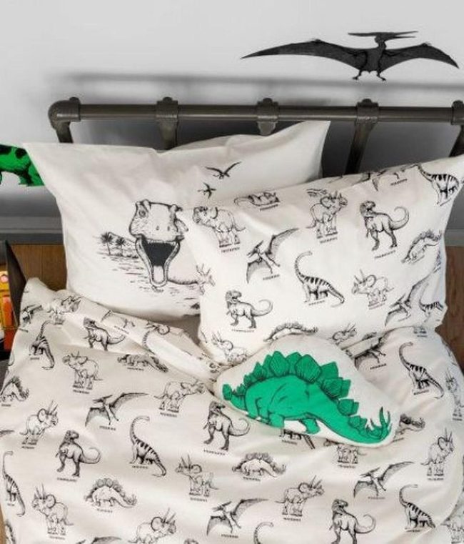Black Line Dinosaurs On White