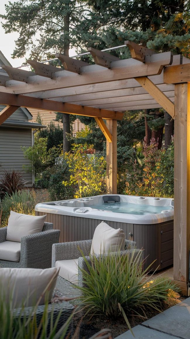 Back Garden Hot Tub Soaking Oasis