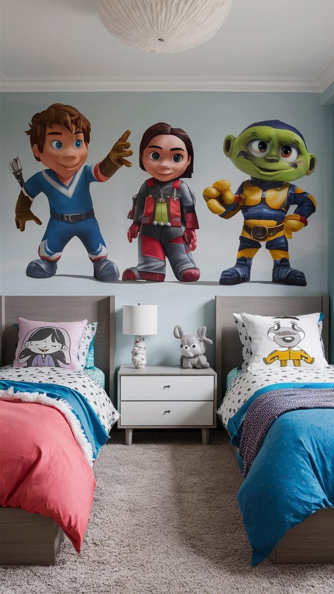 Cartoon Characters Fill Every Wall