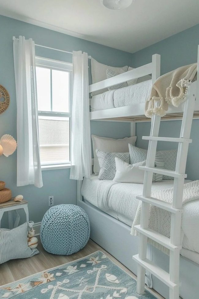 Soft Blue Bunk Bedroom