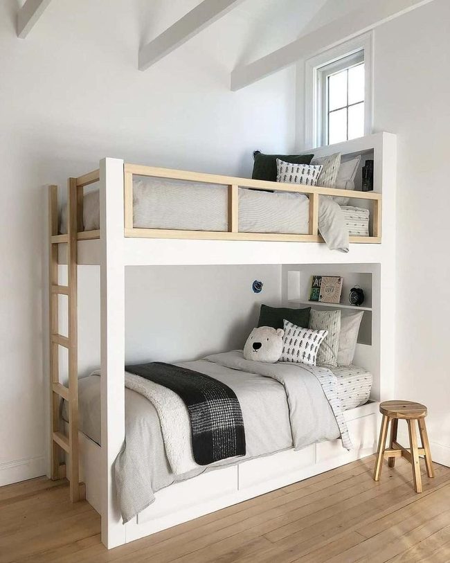White Bunk Beds, Soaring Ceilings