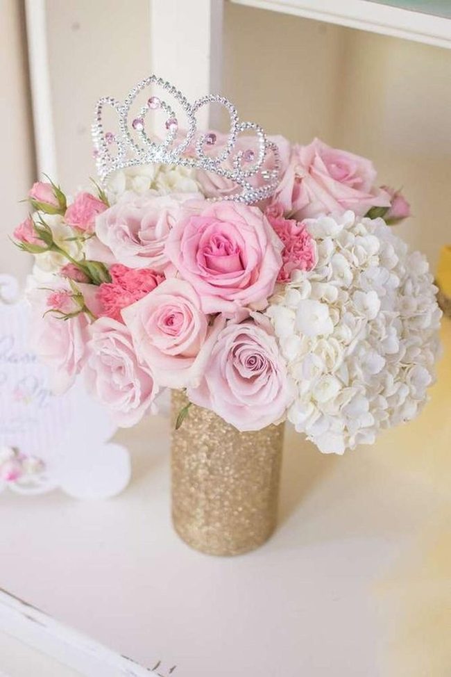 Pink Roses And Glitter Gold