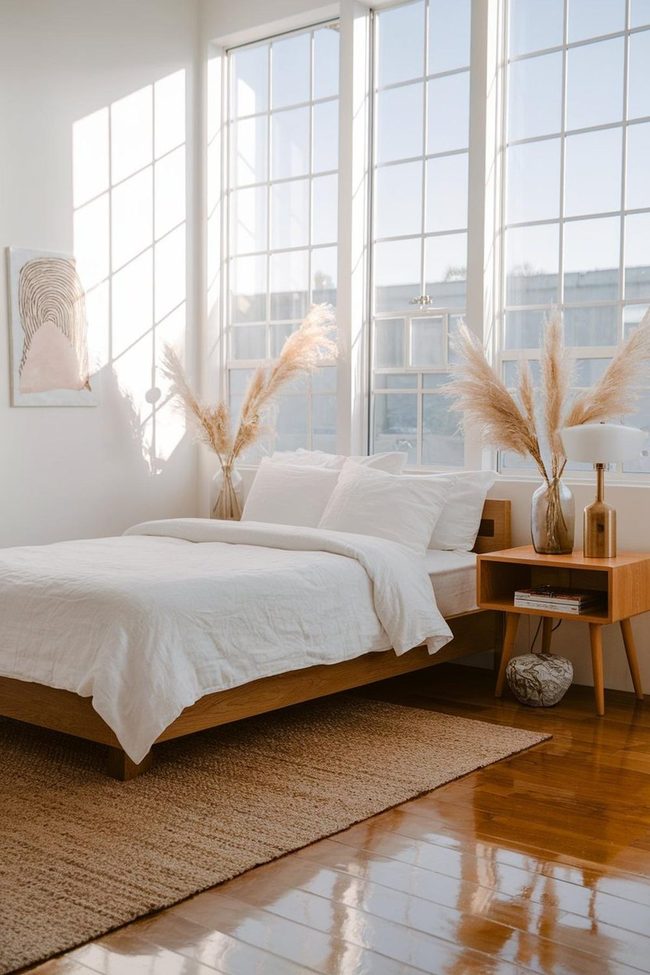 Sunlit Minimalist Resting Area Neutrals