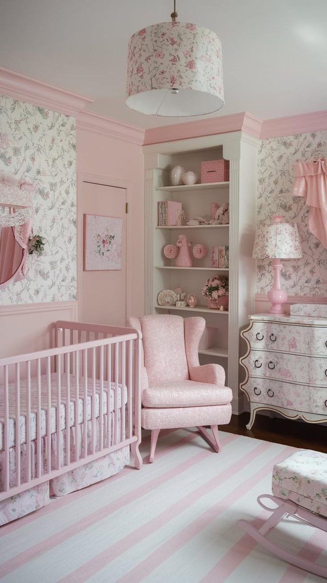 Minimal Teak And White Nursery