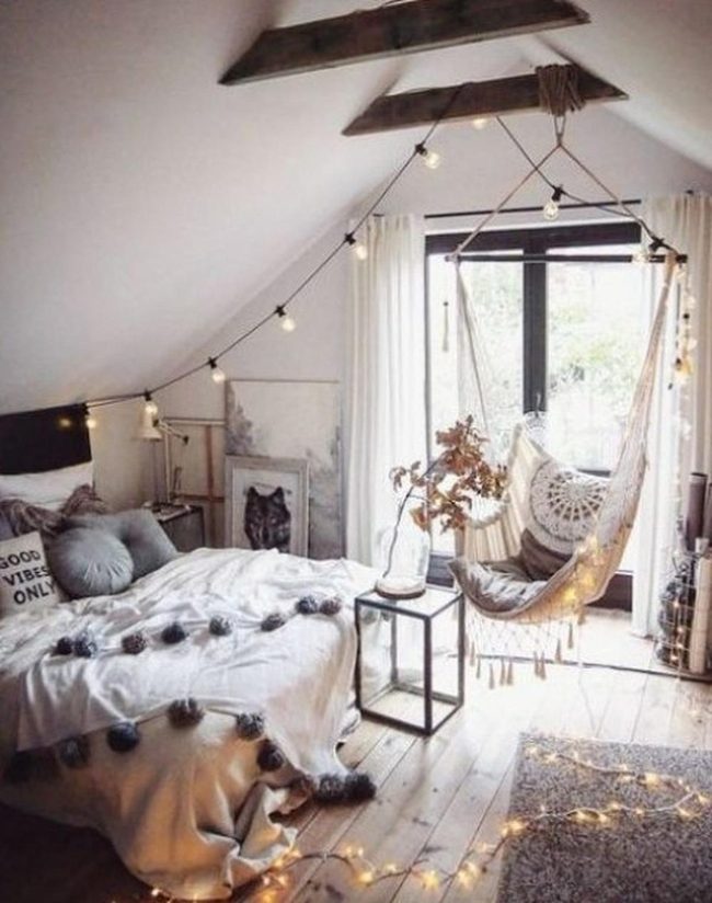 Fringed Hammock Chair Bedroom