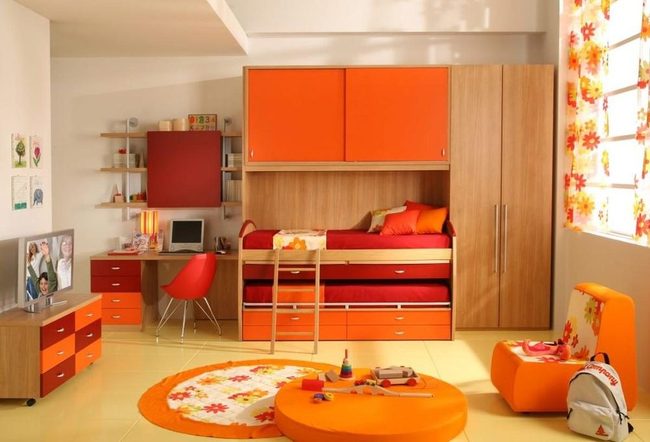Orange Wood Bunk Joy