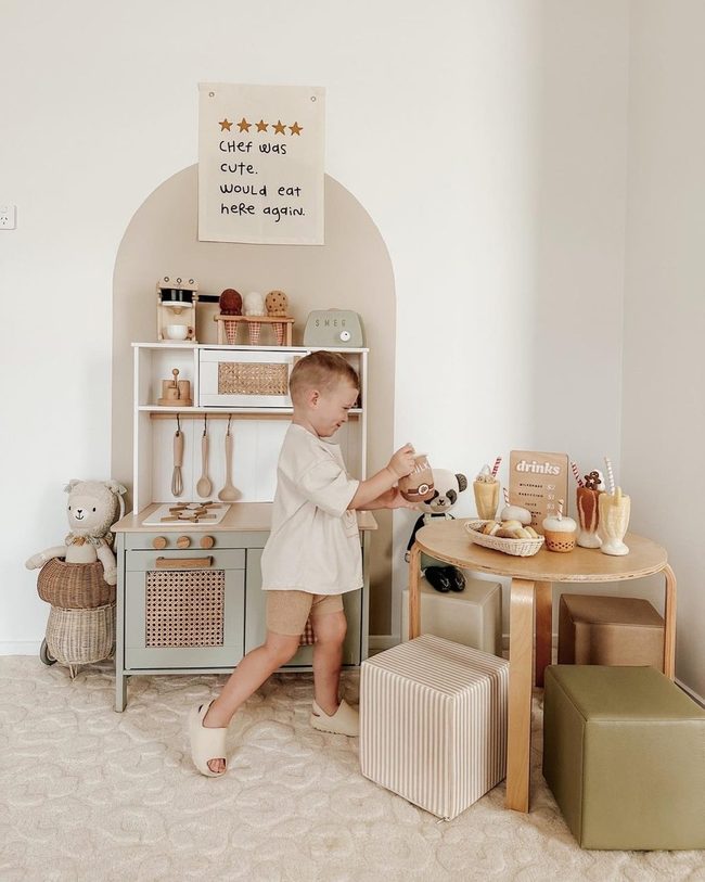 Colorful Play Kitchen For Little Chefs