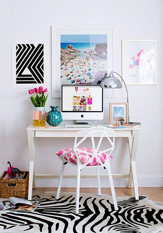 Black And White Zebra Workspace