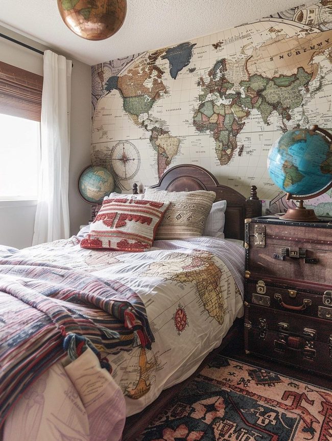 Vintage Maps and Wanderlust Walls