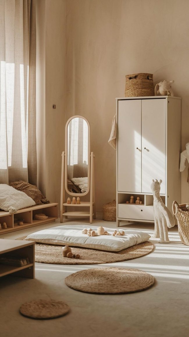 Floor Bed Montessori Nursery Setup