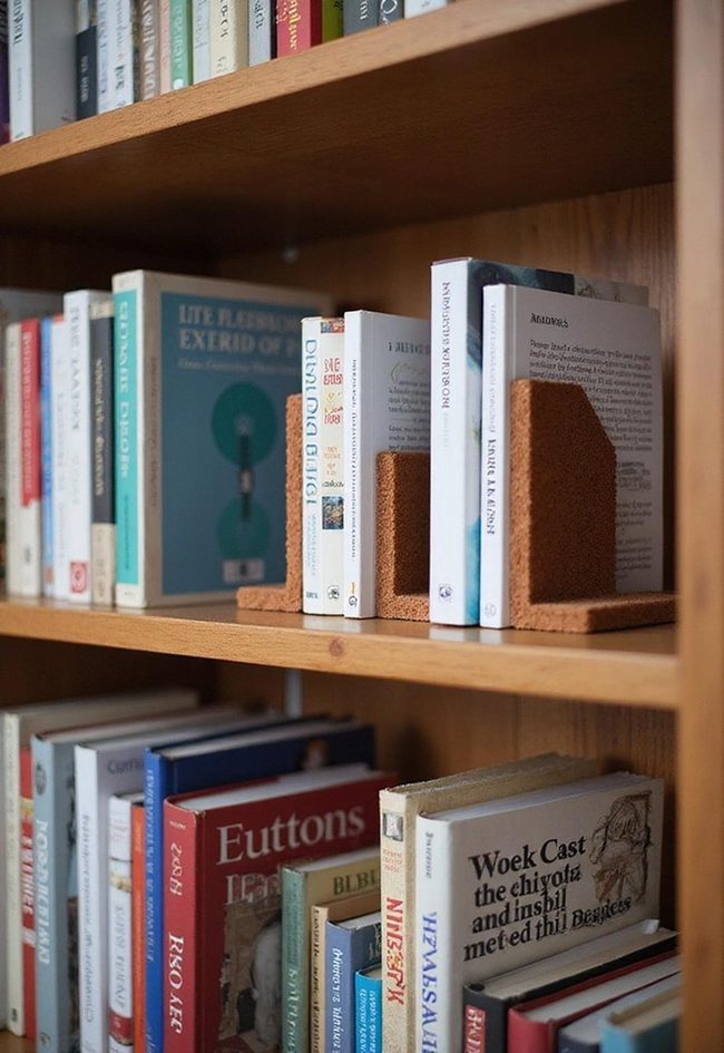 Metallic And Timber Bookend Pairs