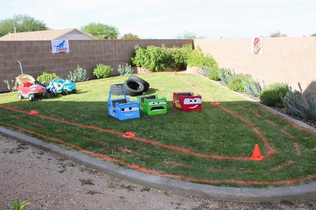 Orange Speed Track Lawn