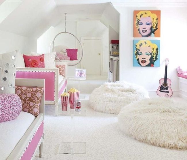 Pink And White Room Retreat