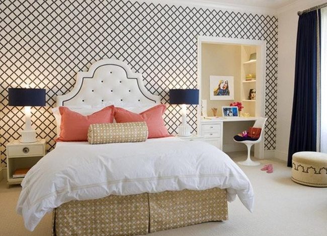 Black And White Geometric Bedroom